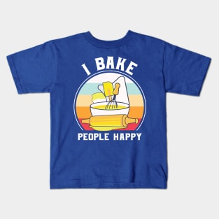 i bake people happy 3 Kids T-Shirt